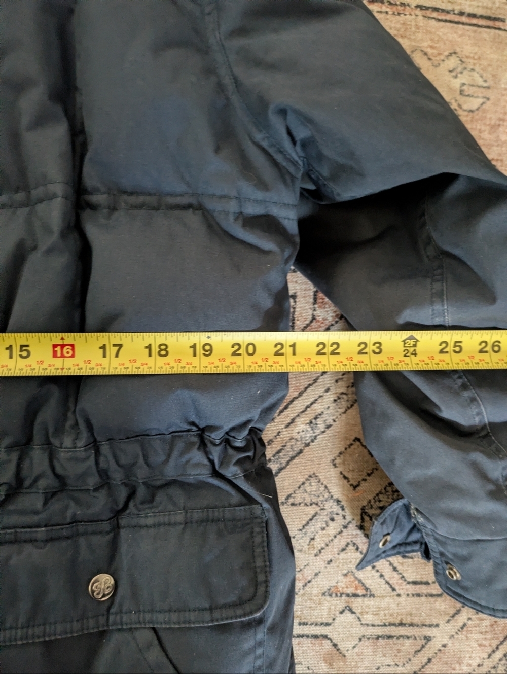 VTG Eddie Bauer Goose Down Navy Blue Men’s Puffer Jacket Size Medium *READ* - Picture 7 of 7